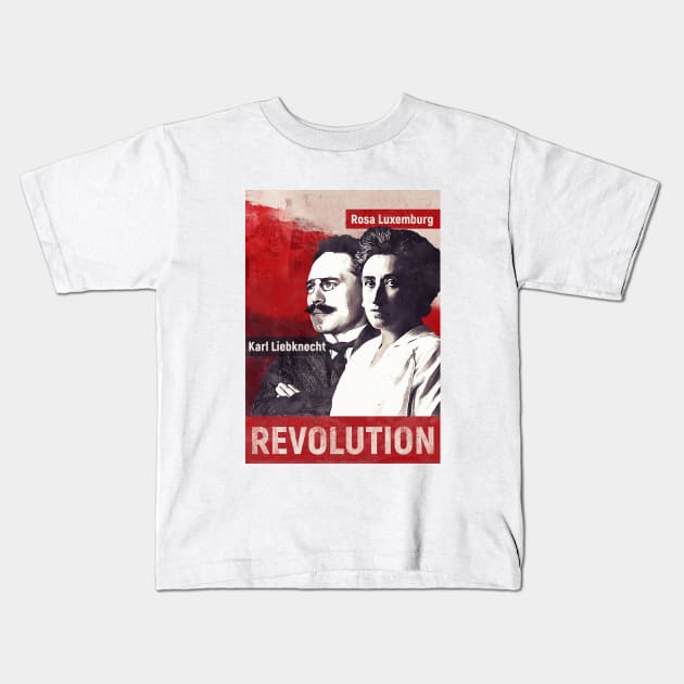 Rosa Luxemburg and Karl Liebknecht Kids T-Shirt by dan89